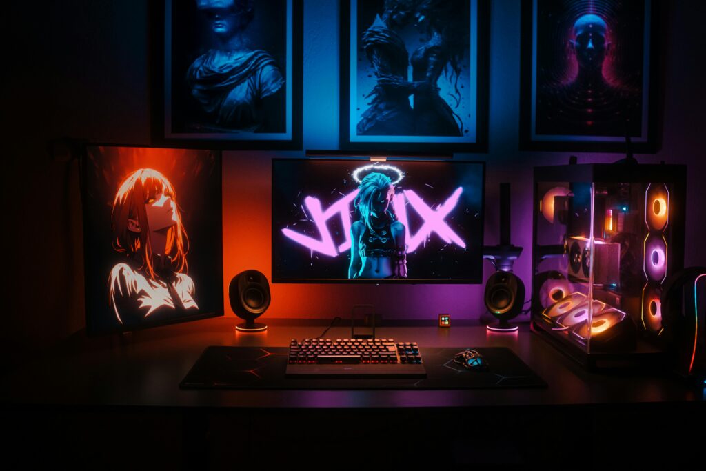Gaming and AI character customization setup