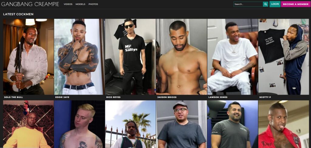Latest Cockmen section on GangbangCreampie